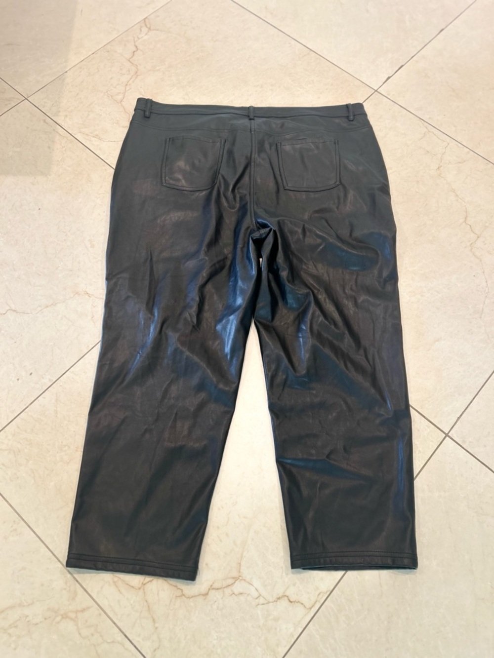Halogen Nordstrom Faux Leather Straight-Leg Pants Plus Size Women 20W - Picture 5 of 7